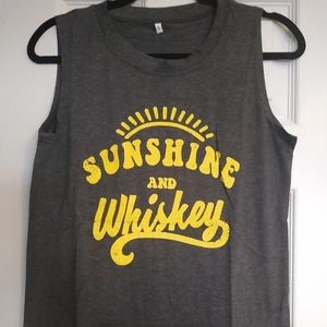 Gray graphic tank top